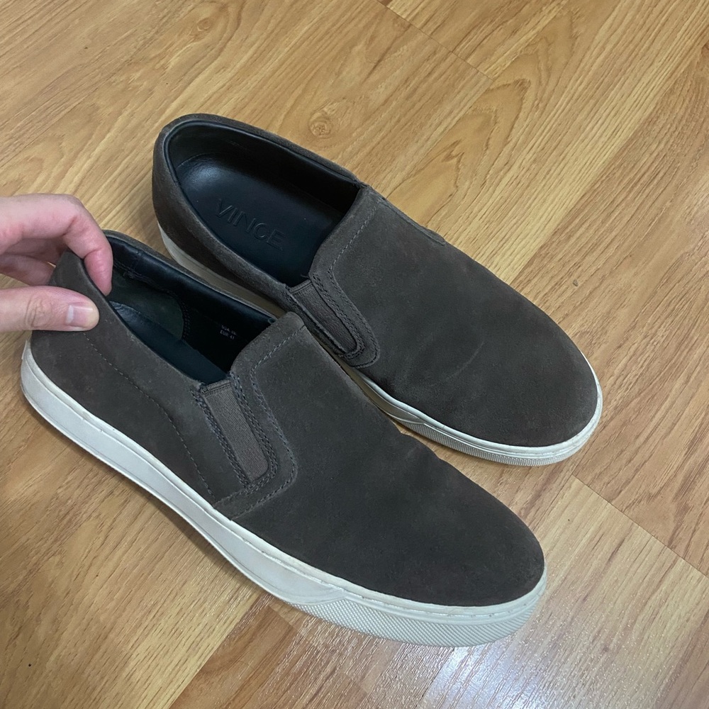 Vince slip on suede sneakers